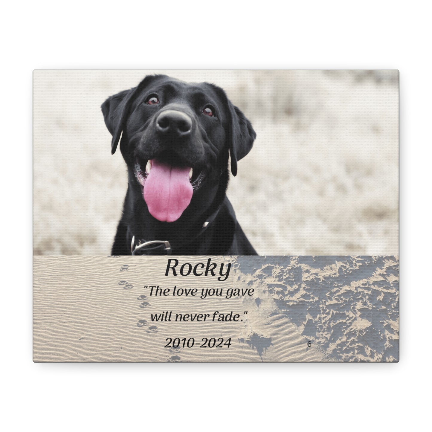 Dog Memorial "The Love You Gave Will Never Fade" Customizable