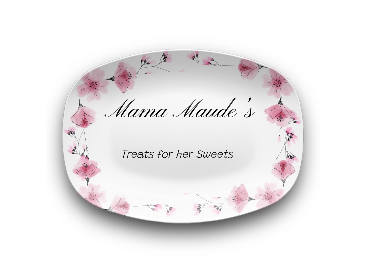 Personalized Floral Gift Platter