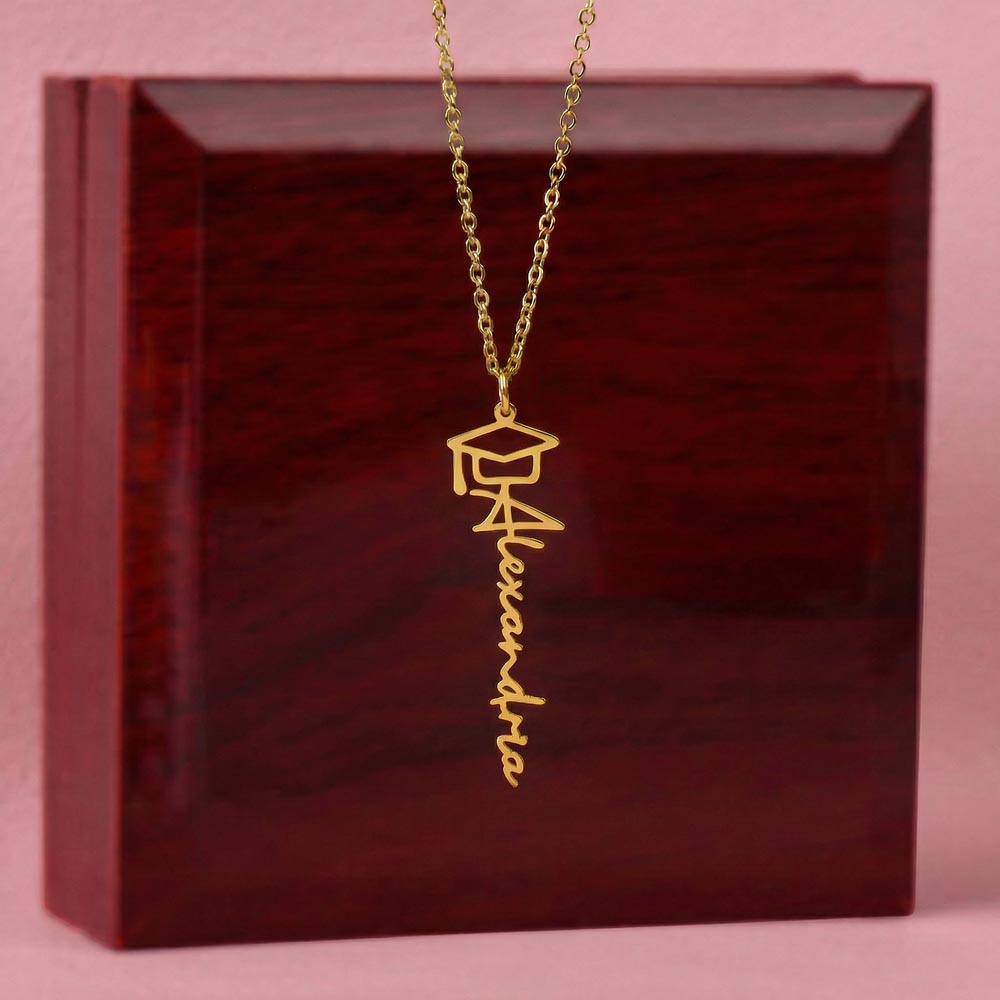 No Rain, No Flowers- Graduation Necklace-Personalized with name and or year.