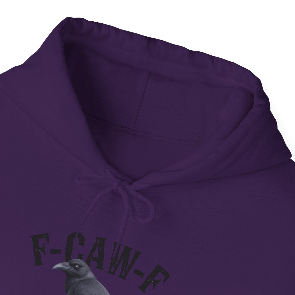 Unique Purple Hoodie with Graphic Crow Design product type