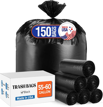 55-60 Gallon Trash Bags 150 Count 0.7Mil Wholesale