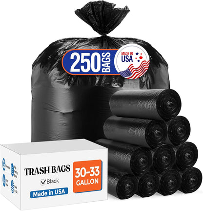 30-33 Gallon Trash Bags 250 Count Wholesale