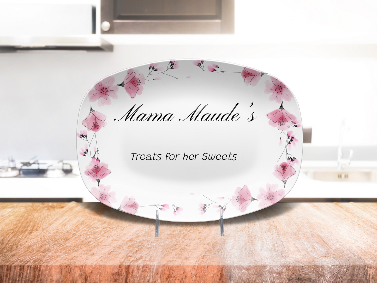 Personalized Floral Gift Platter