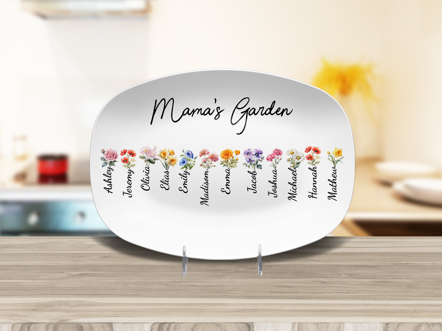 Mama's Garden Mother's Day Platter, gift for mom