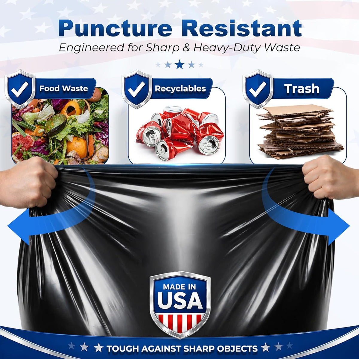 40-45 Gallon Trash Bags 1.2Mil 100 Count Wholesale