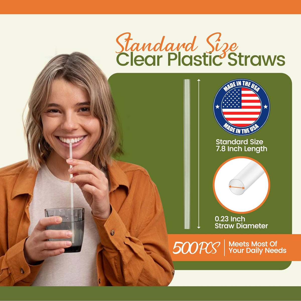 7.75"x0.24" Individually Wrapped Plastic Straws | 3000 Pack Wholesale