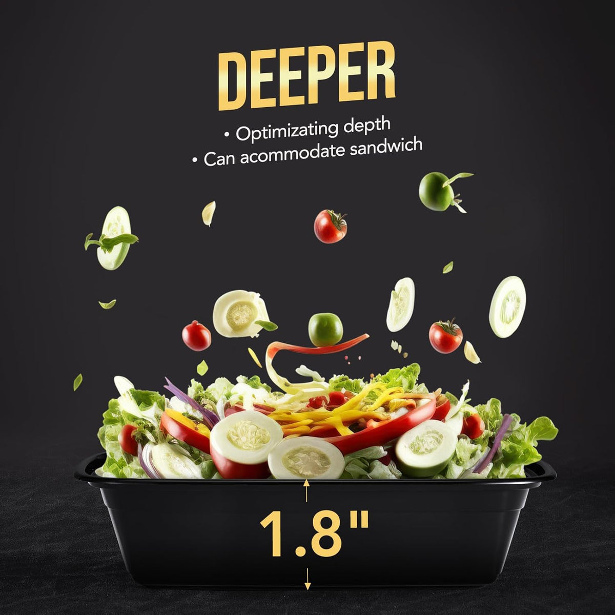 50 Pack 24OZ No Compartment Meal Prep With Lids Wholesale