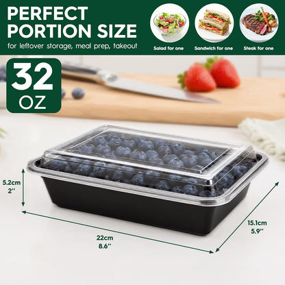 50 Pack 32OZ Meal Prep Containers Wholesale