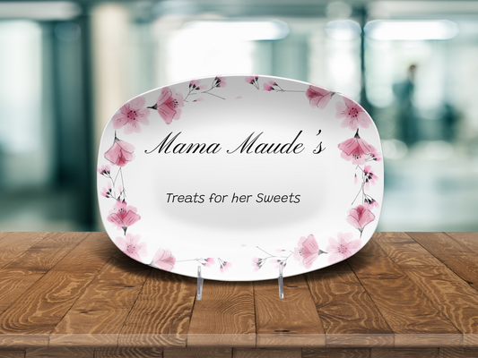 Personalized Floral Gift Platter