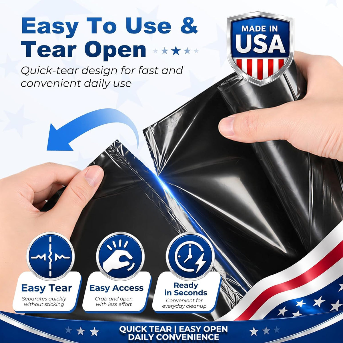 55-60 Gallon Trash Bags 1.2Mil 50 Count Wholesale