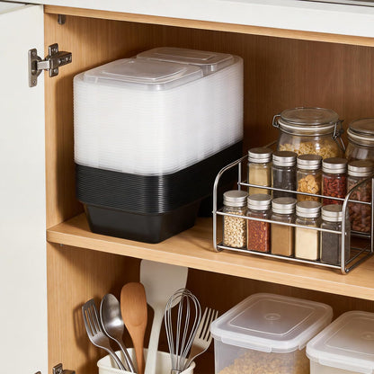 100 Pack 32OZ Meal Prep Containers 2-Compartment Wholesale