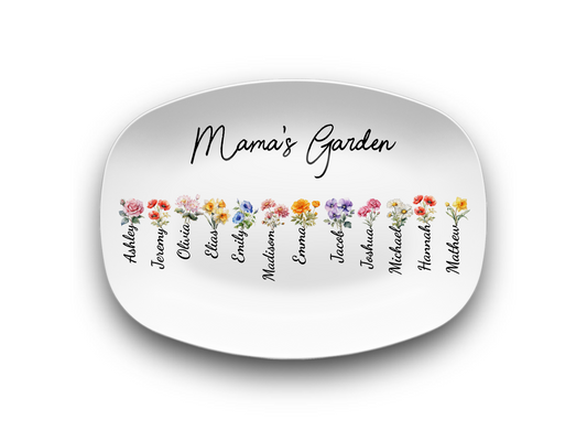 Mama's Garden Mother's Day Platter, gift for mom