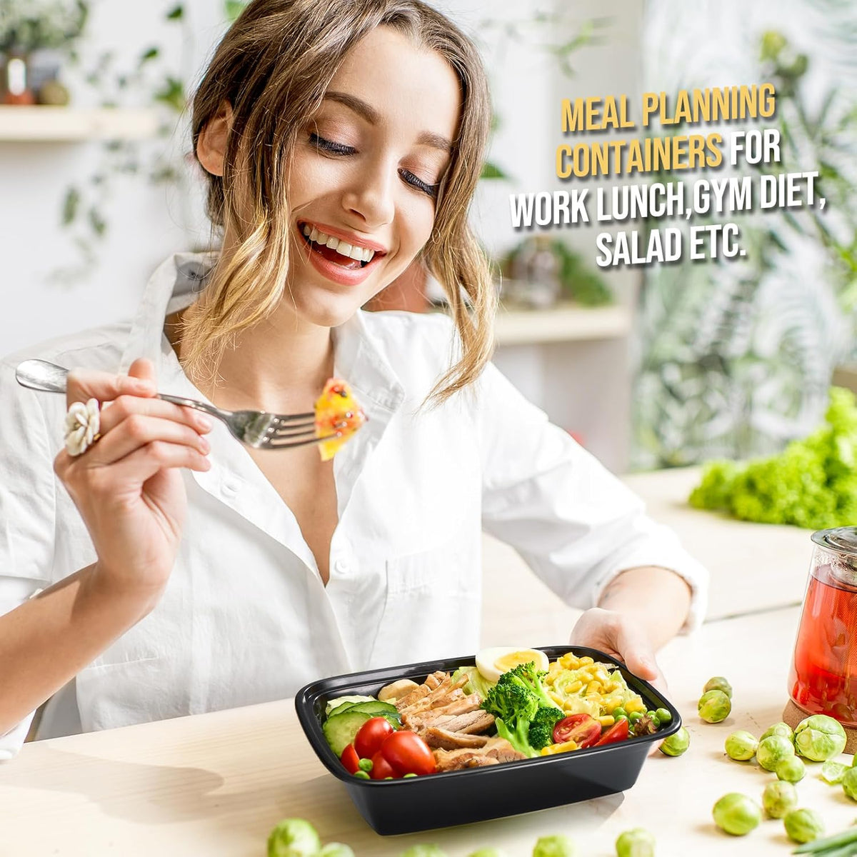 50 Pack 24OZ No Compartment Meal Prep With Lids Wholesale