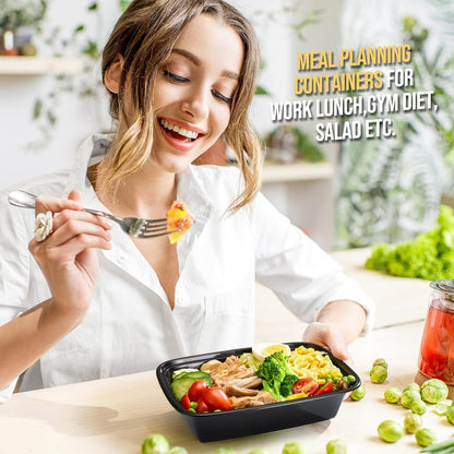 50 Pack 24OZ No Compartment Meal Prep With Lids Wholesale
