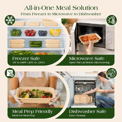 200 Pack 28OZ Cornstarch Meal Prep Containers Wholesale