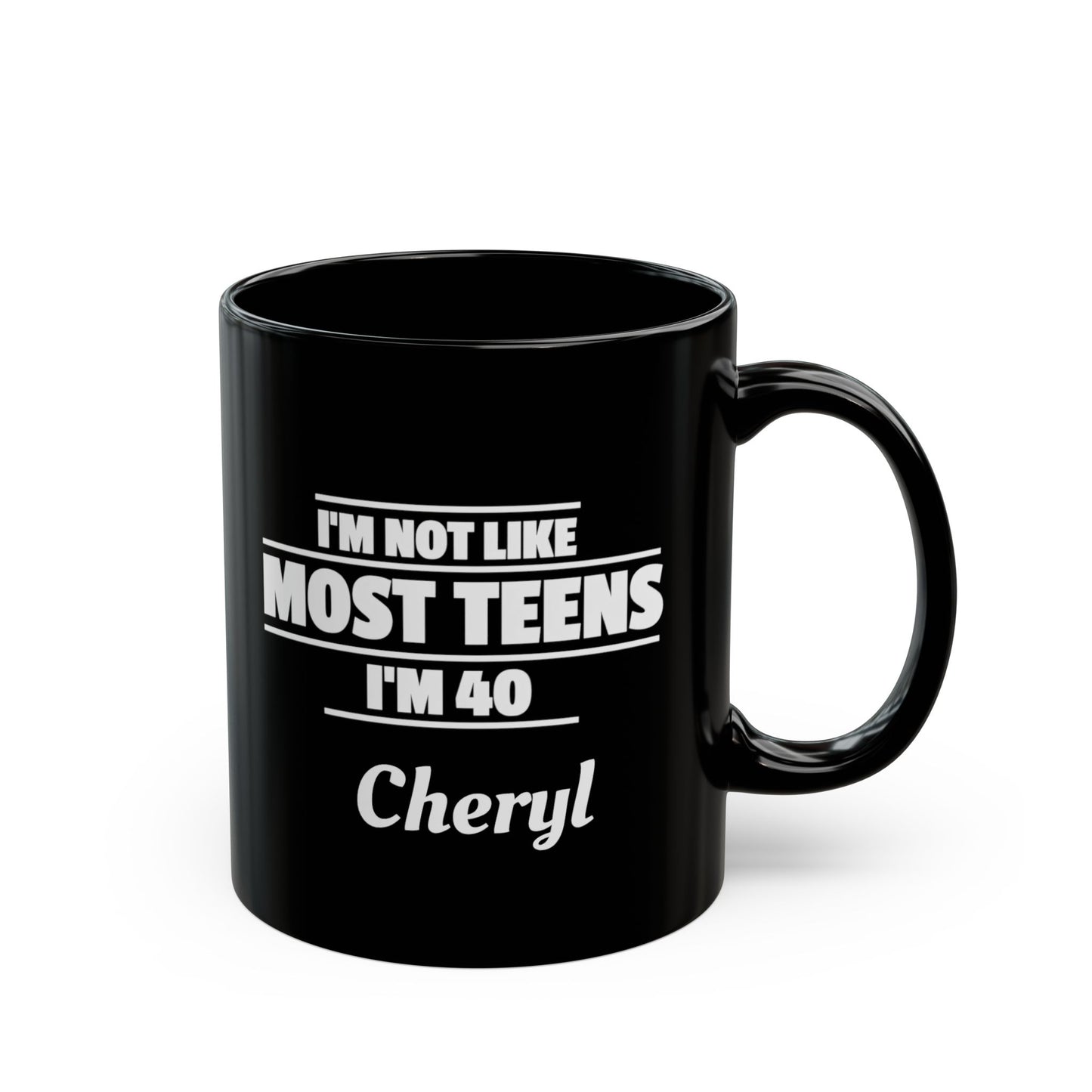 Copy of Funny "I'm Forty" Personalized Mug — 11oz & 15oz Black Birthday Coffee Cup