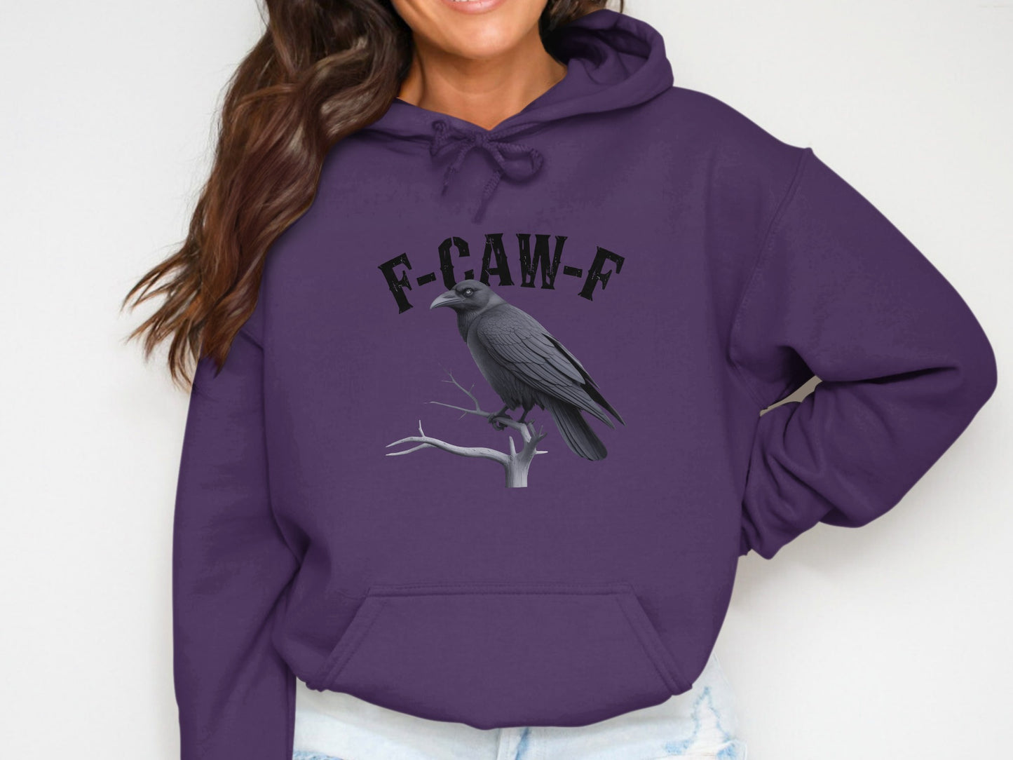 F-CAW-F Meme Crow Graphic Hoodie product type
