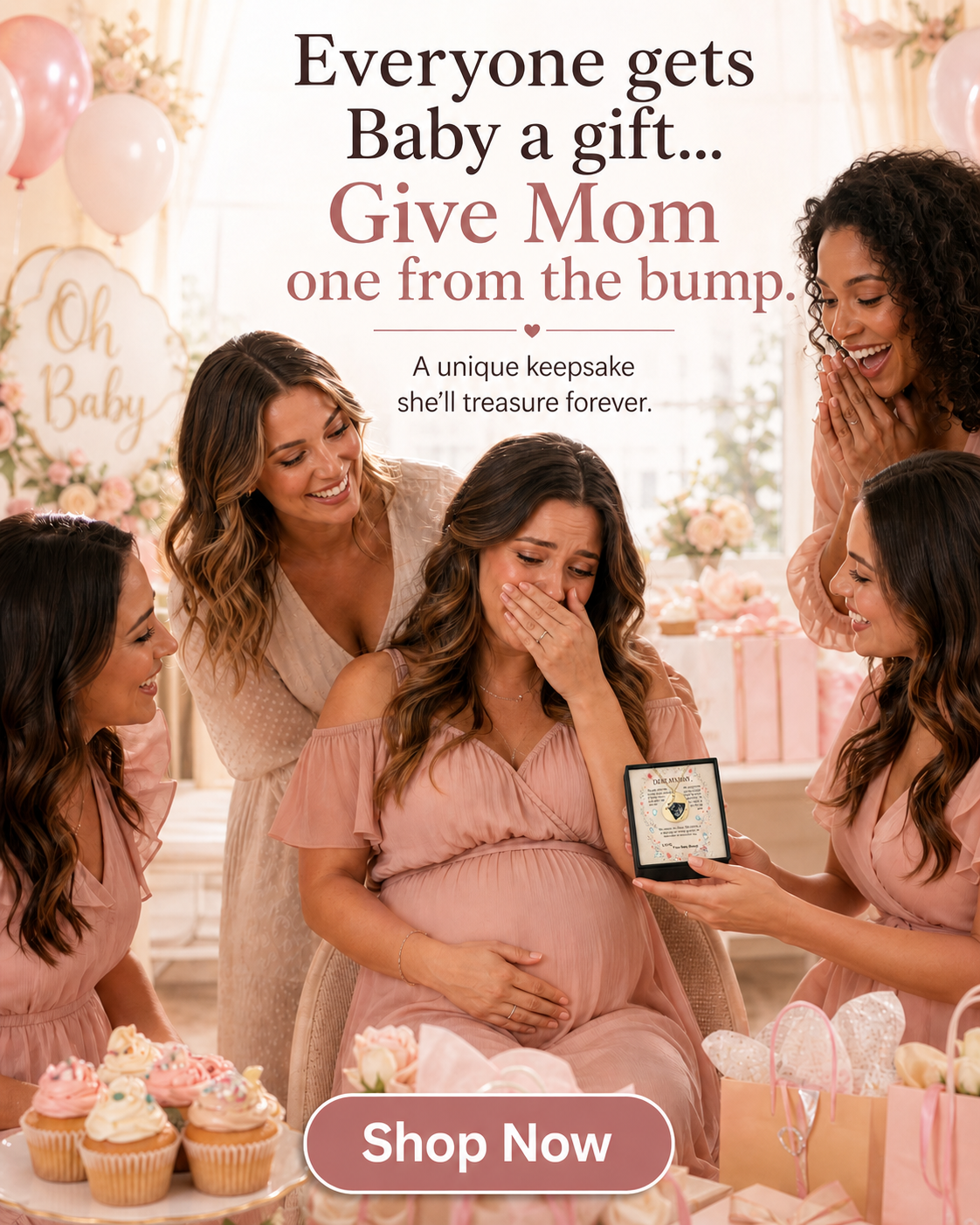 Custom Sonogram Heart Necklace — Personalized Keepsake Gift for New Moms