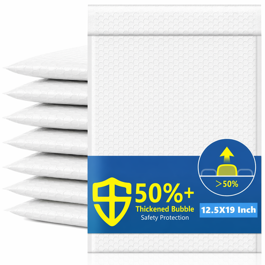 12.5x19 Inch Bubble Mailer | Usable Size 12.5x18"with 1/7" Thickened 125 pack