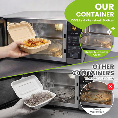 300 Pack 16OZ Cornstarch Clamshell Meal Prep Containers Wholesale
