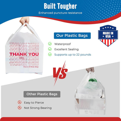 11.5x6.5x21" 0.47mil Thank You Plastic Bags 1000 Count Wholesale