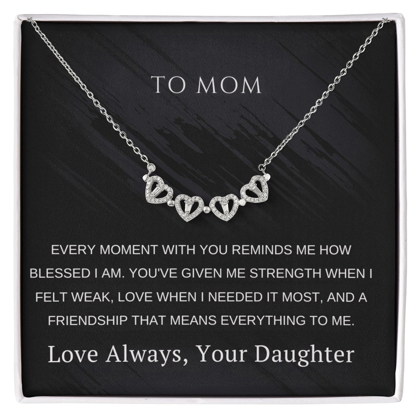 Magnetic Hearts Necklace For Mom From Daughter