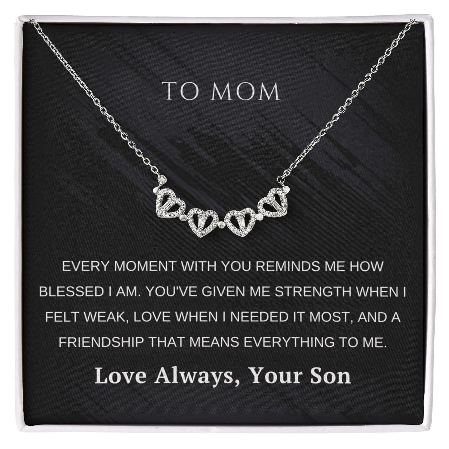 Magnetic Hearts Necklace Mothers Day Gift From Son