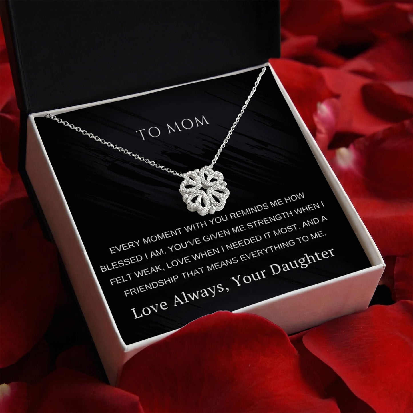 Magnetic Hearts Necklace For Mom From Daughter