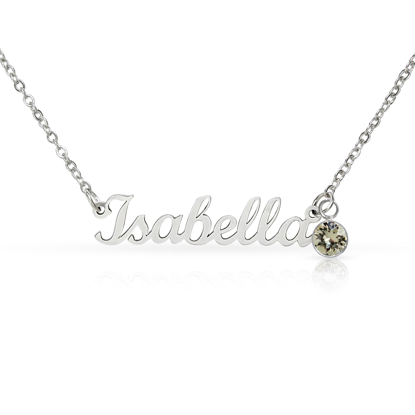 First Time Mother Personalized Name Necklace with Birthstone.