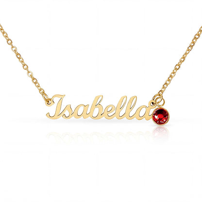 First Time Mother Personalized Name Necklace with Birthstone. Mother's Day.