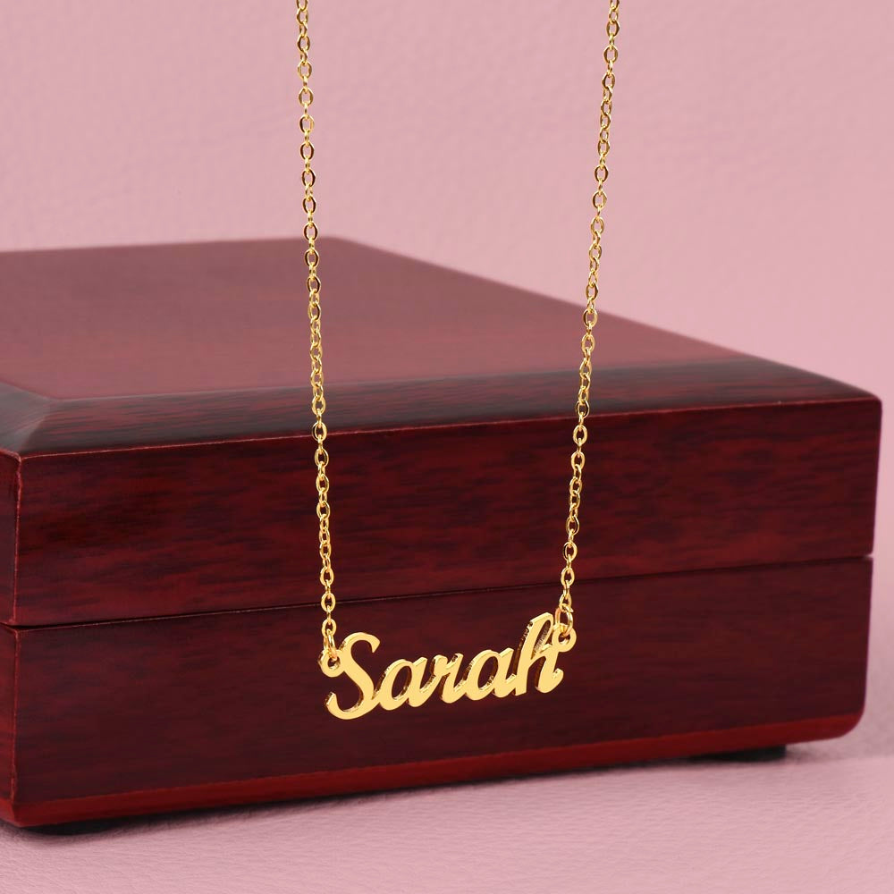 Funny Mother's Day Name Necklace — Personalized with Humorous Message Card