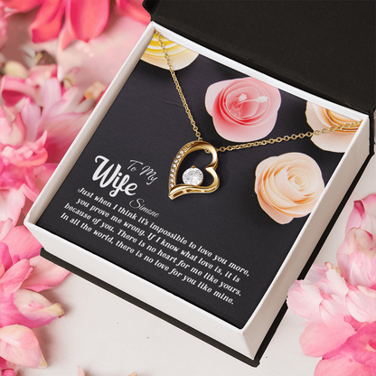 Personalized Forever Love Necklace for Wife -When I think It's Impossible You Prove Me Wrong