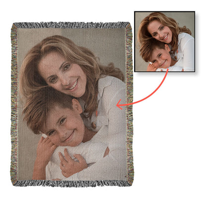 Customized Woven Blanket With Your Favorite Memorialized Photograph