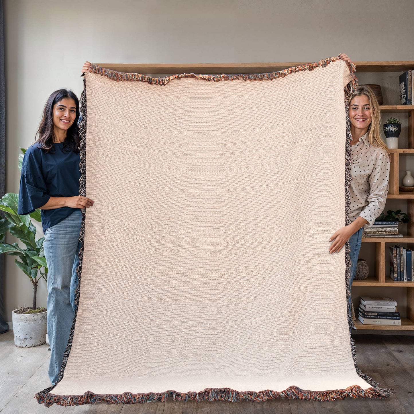 Customized Woven Blanket With Your Favorite Memorialized Photograph