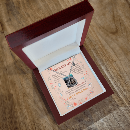Baby Feet Necklace with personalized message card. Mother'sDay Gift