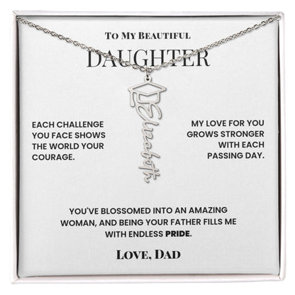 Graduation Gift For Daughter From Dad Custom Name Necklace