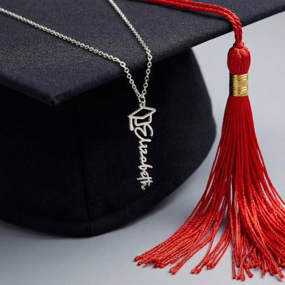 No Rain, No Flowers- inspirational and loving custom name necklace for your special Graduate.