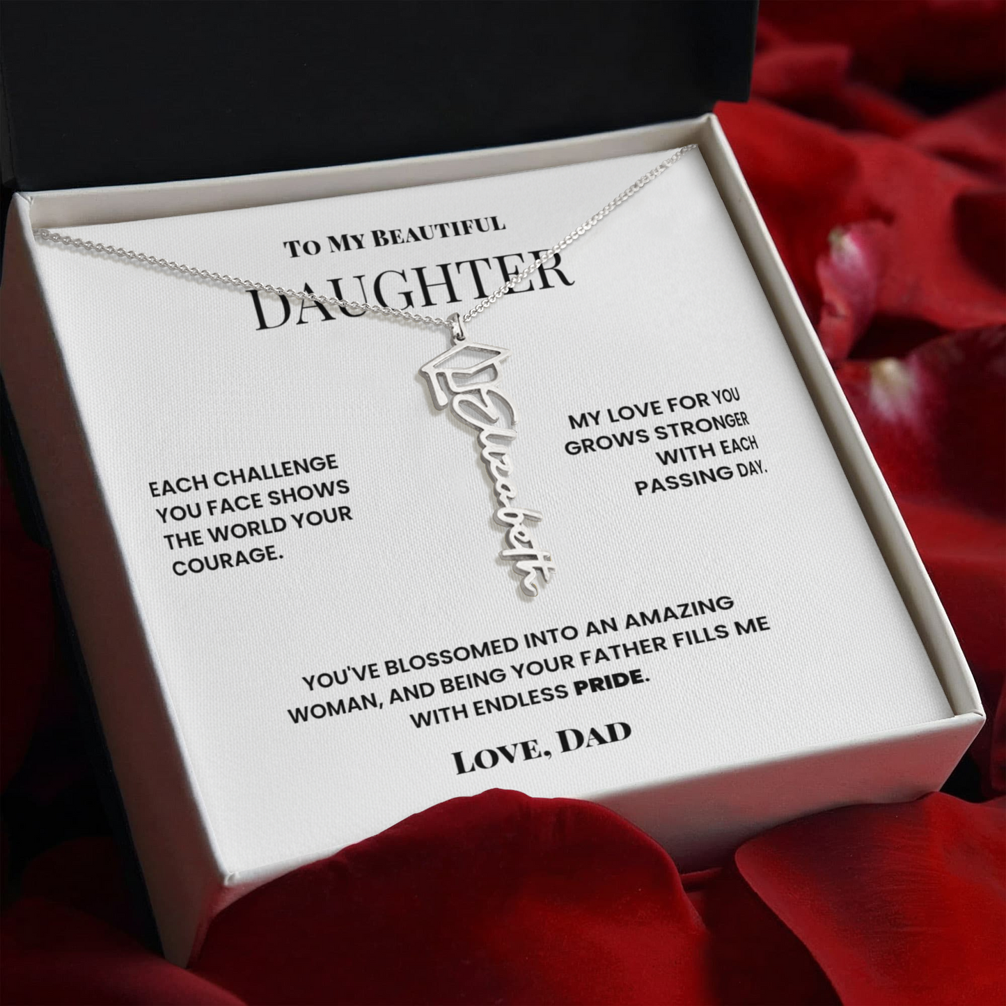 Graduation Gift For Daughter From Dad Custom Name Necklace
