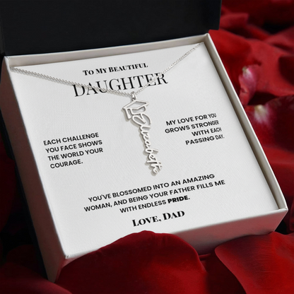 Graduation Gift For Daughter From Dad Custom Name Necklace