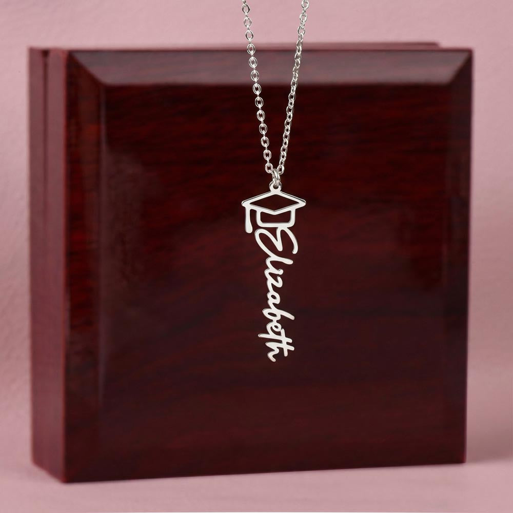 No Rain, No Flowers- Graduation Necklace-Personalized with name and or year.