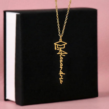No Rain, No Flowers- inspirational and loving custom name necklace for your special Graduate.