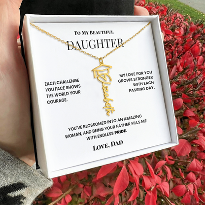 Graduation Gift For Daughter From Dad Custom Name Necklace