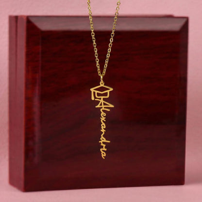 No Rain, No Flowers- inspirational and loving custom name necklace for your special Graduate.