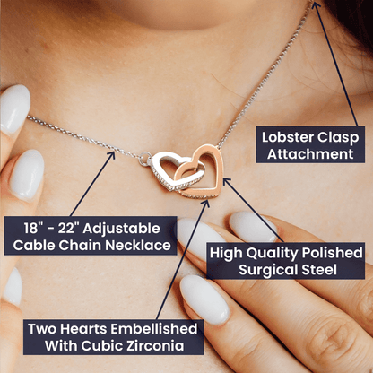 To My Wife -Meeting You Was Fate-Interlocking Hearts Necklace