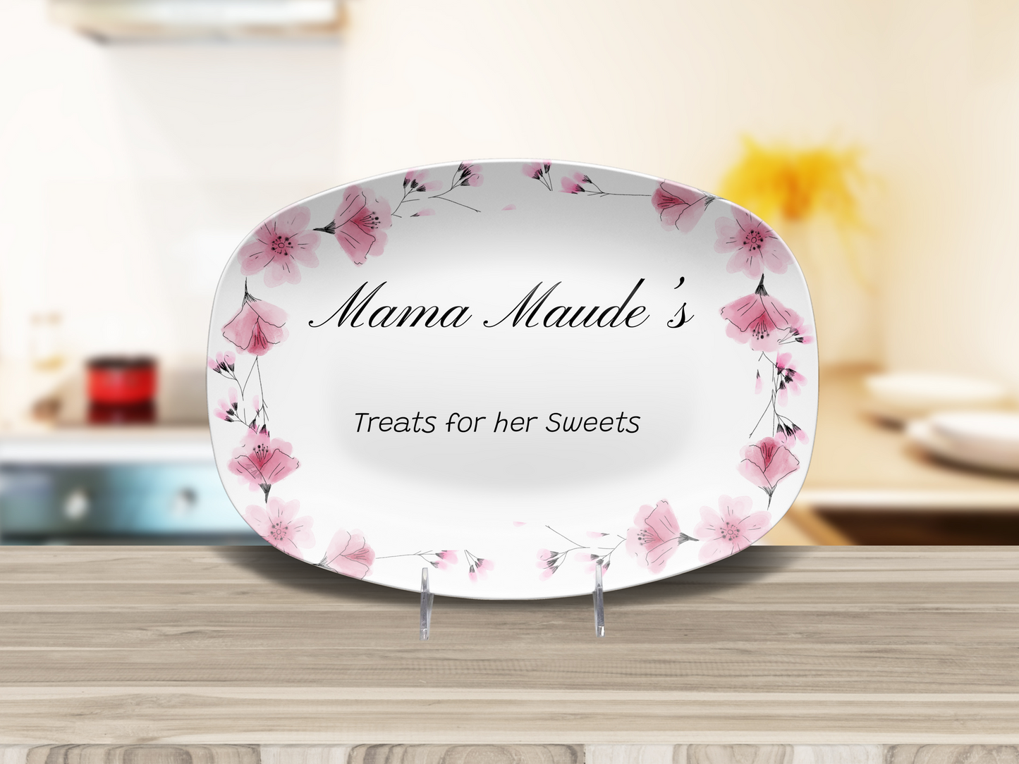 Personalized Floral Gift Platter
