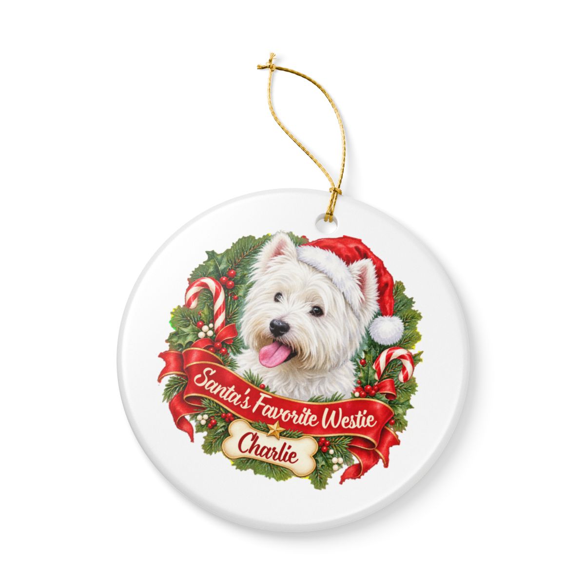 Ceramic Decoration Ornament, (1pc) – Favorite Westie