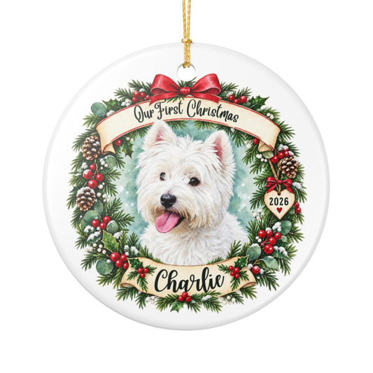 Ceramic Decoration Ornament, (1pc) – First Christmas Pet