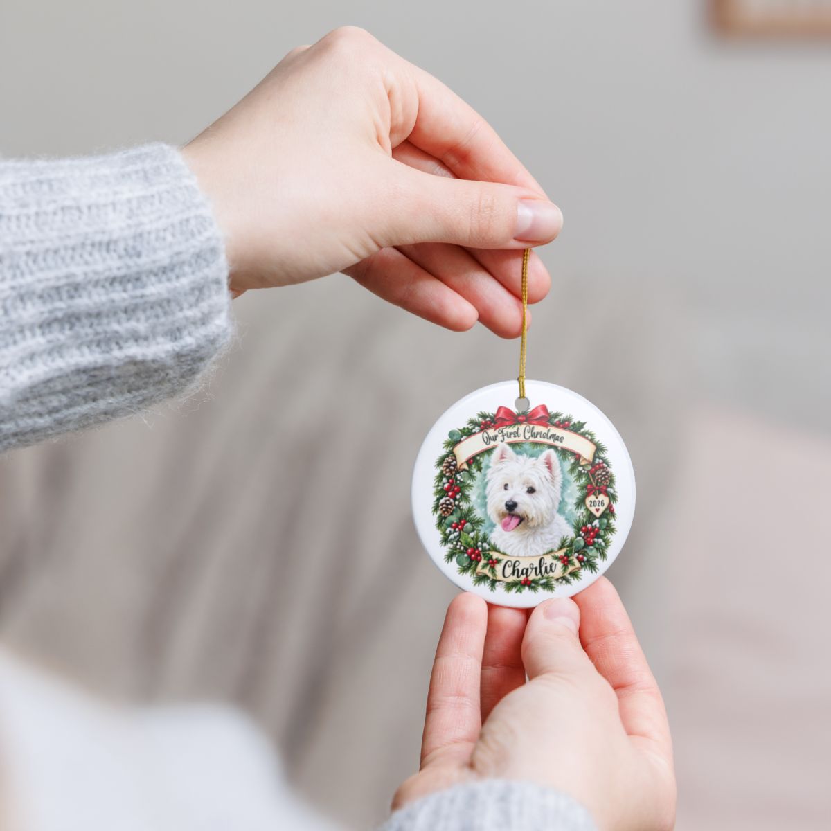 Ceramic Decoration Ornament, (1pc) – First Christmas Pet
