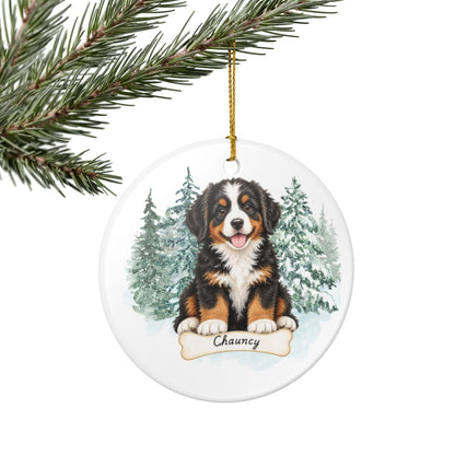 Ceramic Decoration Ornament, (1pc) – Puppy Christmas