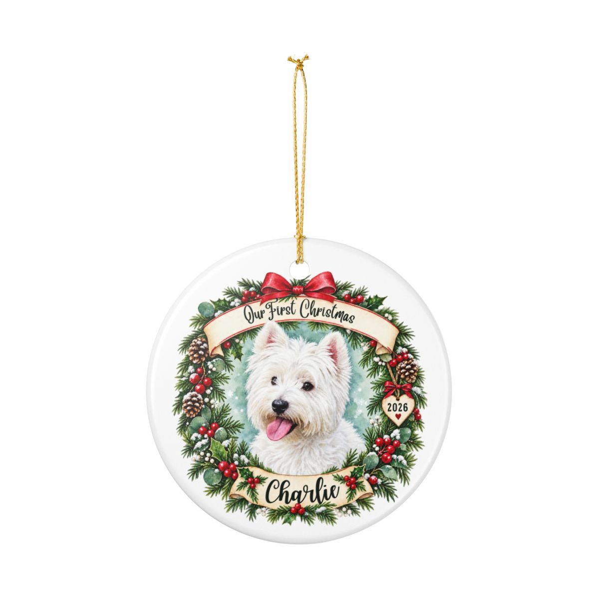 Ceramic Decoration Ornament, (1pc) – First Christmas Pet